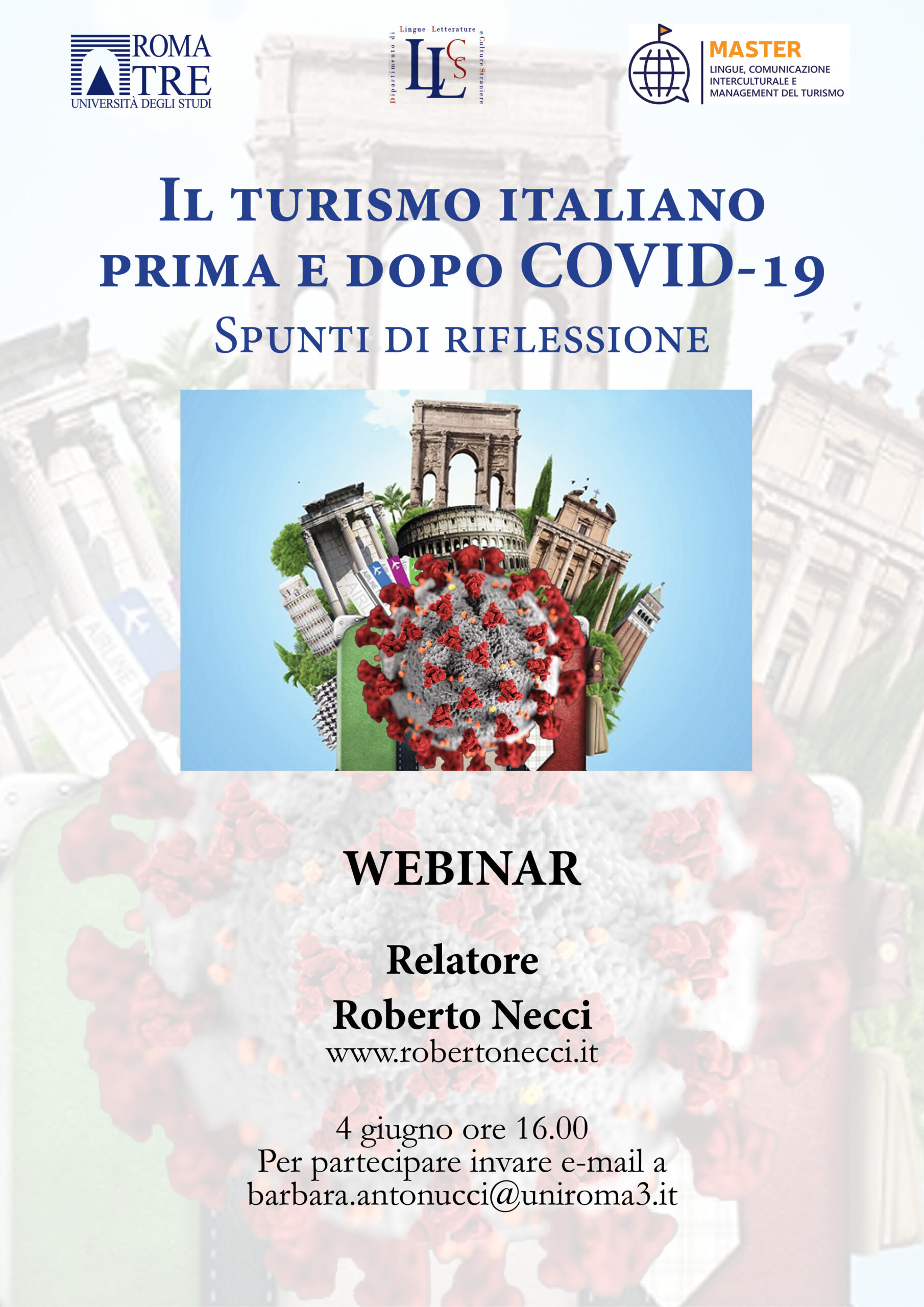 Il Turismo In Italia ....Vs. Covid-19 _______ # In Webinar Da Roma Tre ...